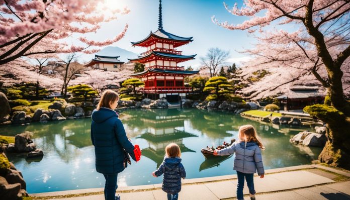Family Enjoying a Trip in Japan