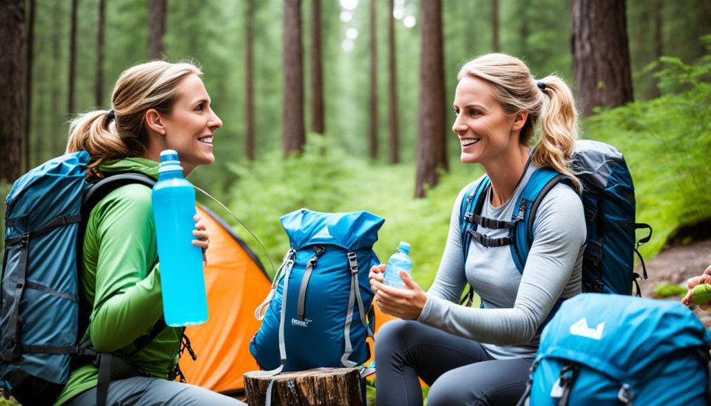 Adjusting water consumption for camping activities