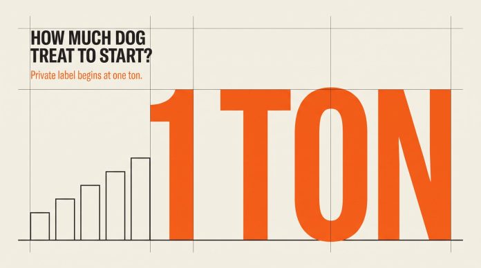 private-label-dog-treats-first-order-from-vietnam-poster Poster showing one ton as the starting point for private label dog treats